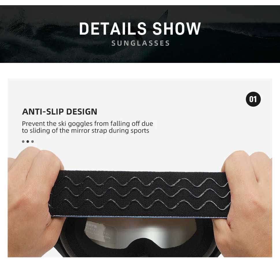 Ski Goggles with box Anti-Fog UV400 OTG Snow Goggles for Men Women Skiing Snowboarding Winter Sports G251212