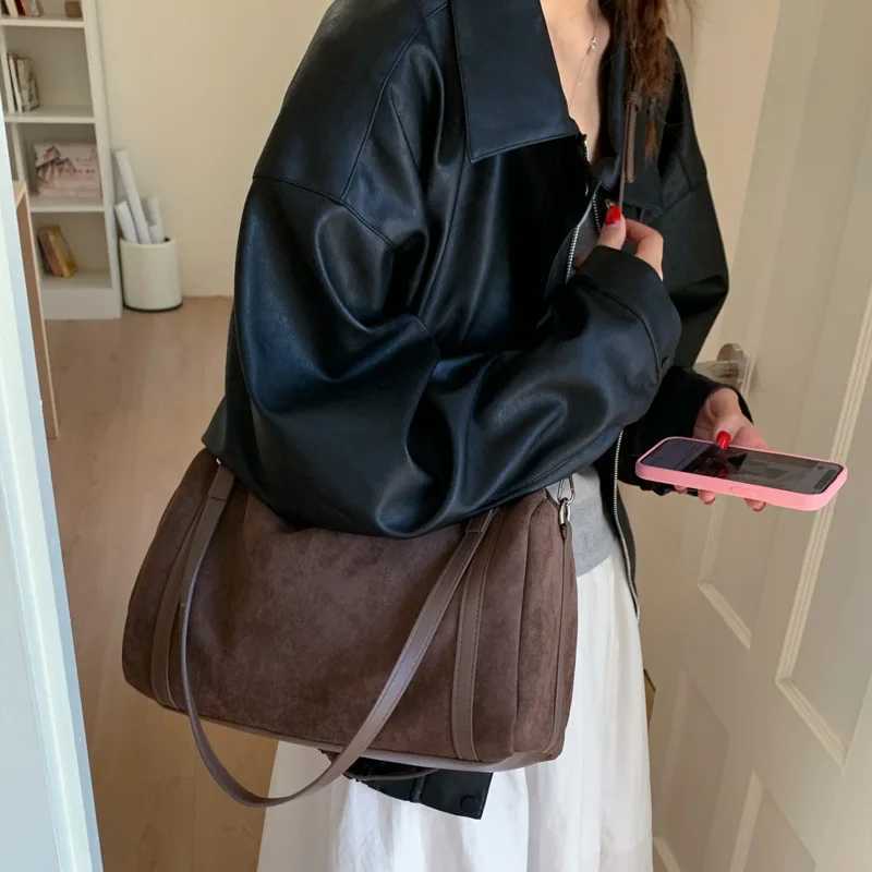 Vintage Wen Shoder Bag Faux Suede Crossbody Bags big Capacity Matte PU Leather Fem Tote ladies Bost Handbags Y251211