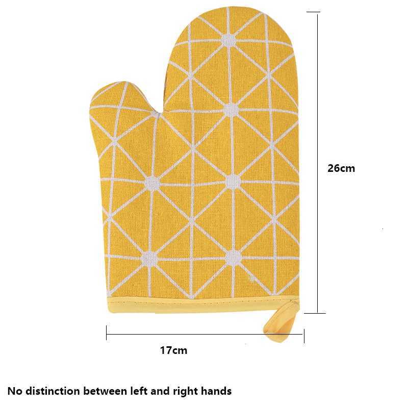 Cotton and linen baking gloves microwave oven and oven heat insation and heat-resistant hand covers hand protection H251212