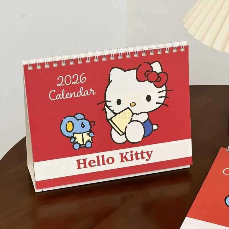 Sanrio 2026 Desktop Calendar Anime Hello Kitty Calendar Kawaii Desktops Decoration Christmas Gifts H251212