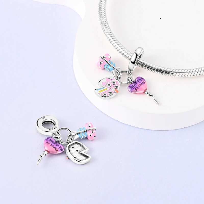 New Charms Beads 925 Sterling Sier Purple Cat Dog S Snake Pendants Fit Bracelet DIY Wan Jewelry Y251212