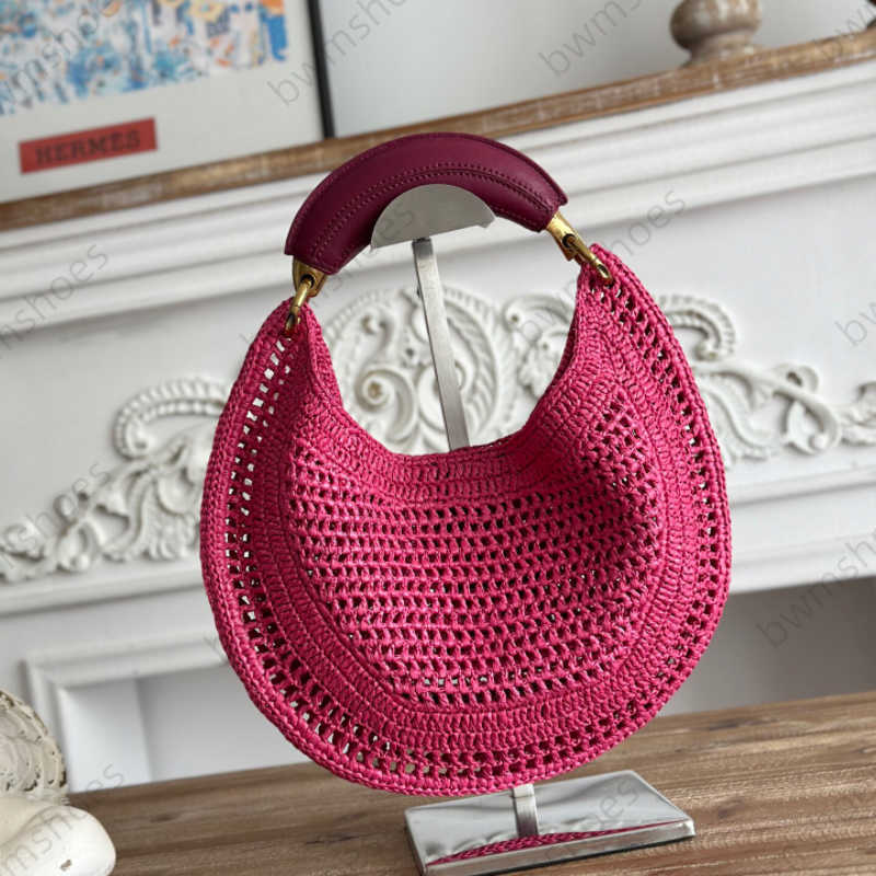 10A handbag Fashion bags beach tote Handbag armpit hobo bag woven unique banana shaped handle and vibrant lafitegrases color scheme sixe 36cm with box