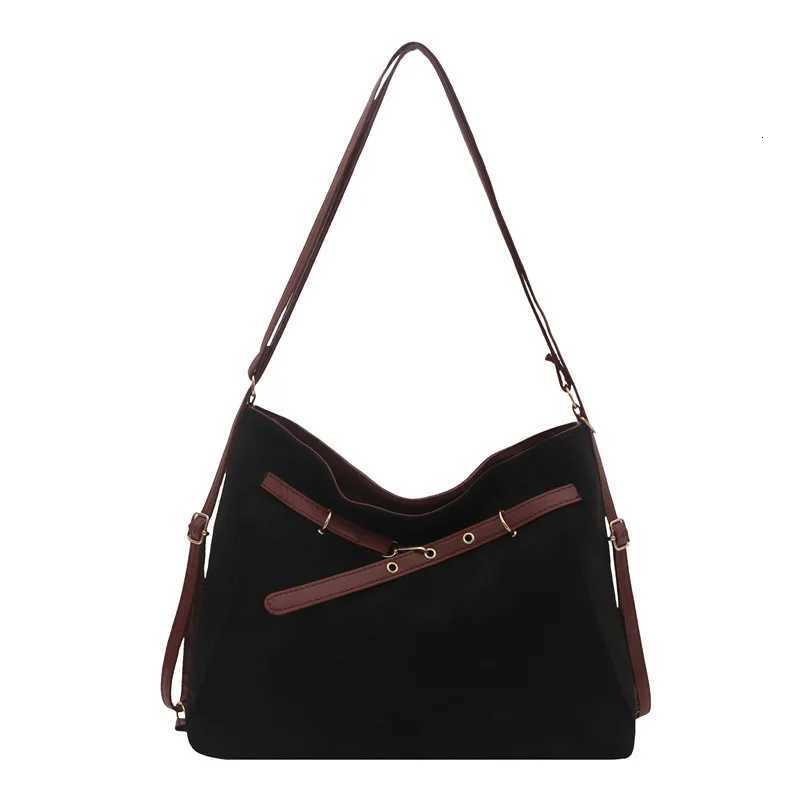 Autumn Vintage Suede Shoder Bags for Wen Belt Design Versatile Ladies Backpack Handbags Simple Fem Crossbody Bag Tote Y251211