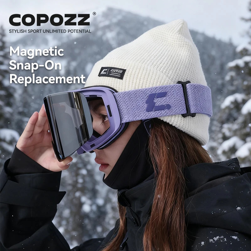 COPOZZ Xedge Series Men Women Double Layers AntiFog Ski Goggles Snowmobile Eyewear Snow Snowboard Glasses with Magnetic Lenses 251211
