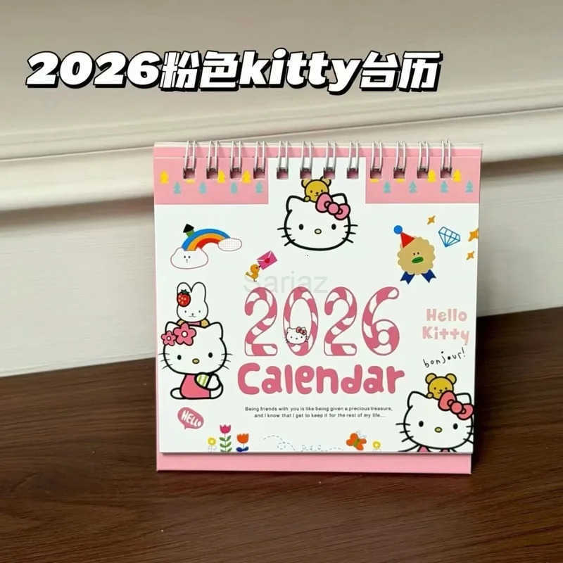 Sanrio 2026 New Hello Kitty Creative Ins-Style Desk Calendar - Cute Cartoon Office Desktop Decoration Gift H251212
