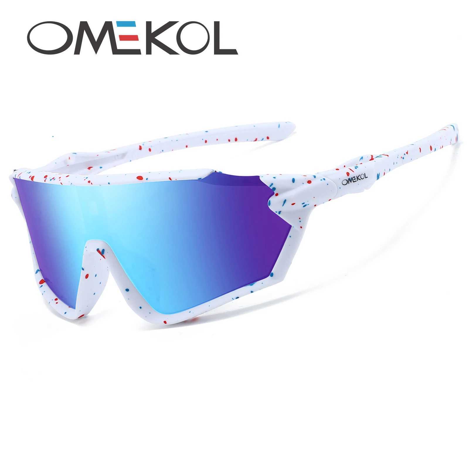 OMEKOL Brand New Cycling Sunglasses Men Women Sun Glasses Fishing Eyewear UV400 Hiking Baseball Softball Outdoor Sport Goggles G251212