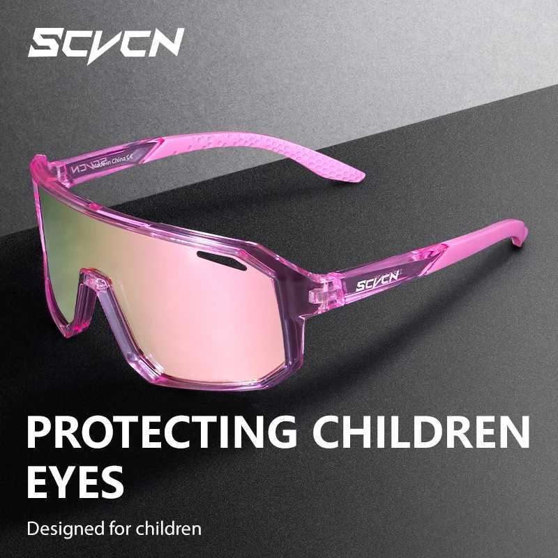 SCVCN Children Cycling Glasses Kids Outdoor Sports Sunglasses UV400 MTB Bike Eyewear Girls Boys Camping Fishing Golf Accessories G251212
