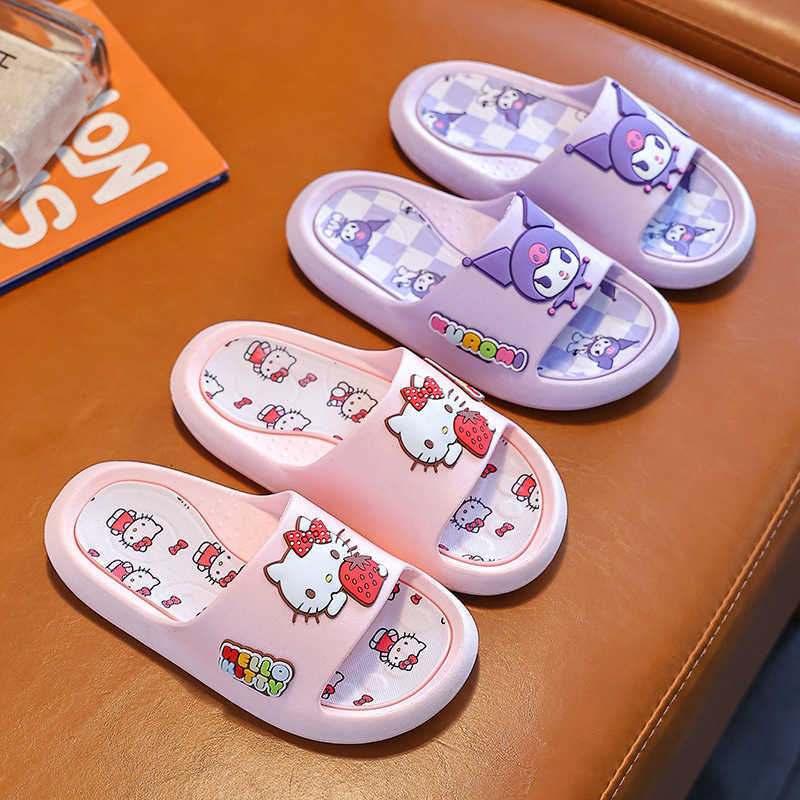 Sanrio Children's slippers - flip-flops - Indoor home use - Anti-slip - Girls and boys - Single style - Cartoon characters - Kitty H251212