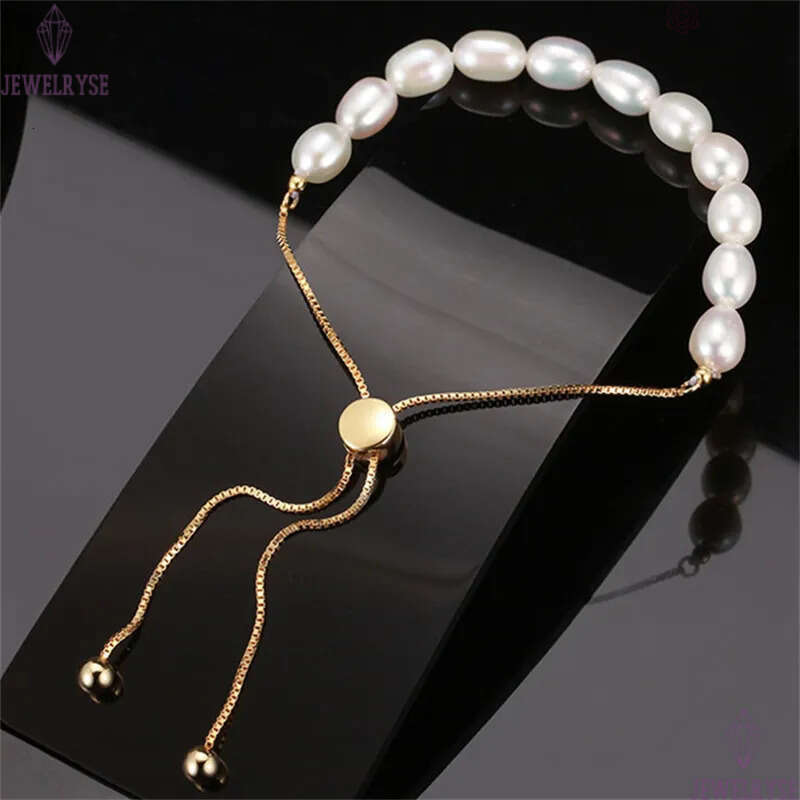 charm 7mm natural pearl bracelet designer woman 14k gold chain s925 sterling silver luxury bracelets womens jewelry length adjustable birthday friend 