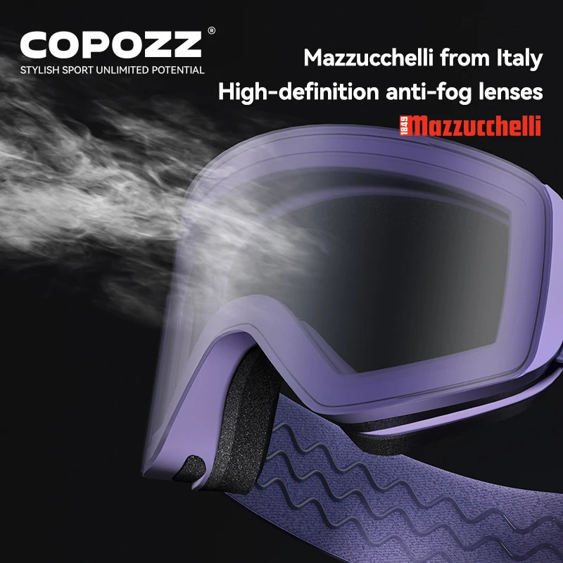 COPOZZ Xedge Series Men Women Double Layers AntiFog Ski Goggles Snowmobile Eyewear Snow Snowboard Glasses with Magnetic Lenses 251211