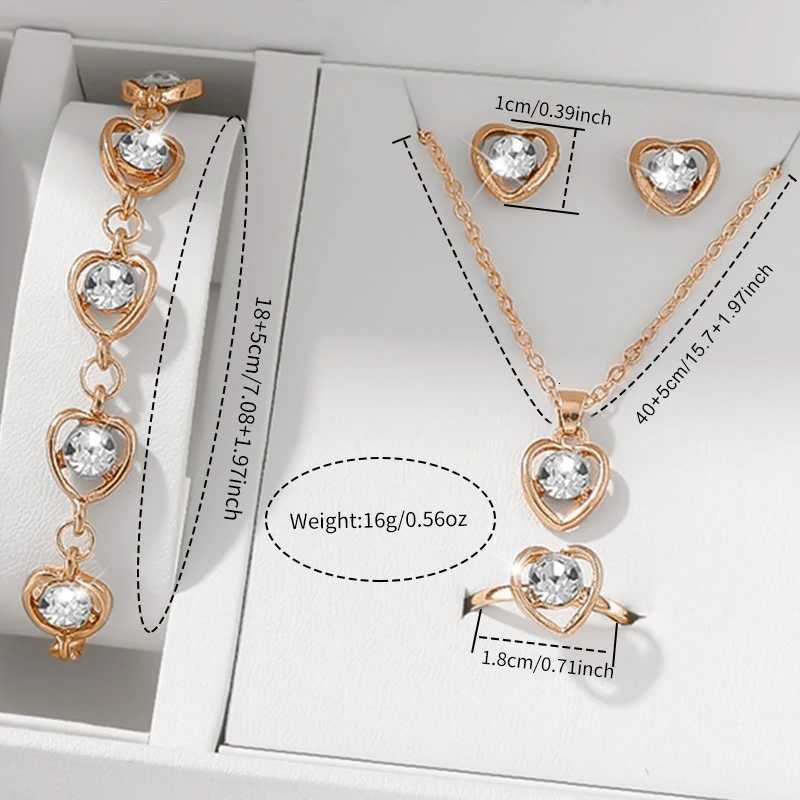 New simple and fashionable womens round dial leather strap quartz watch exquisite jewelry set Back to school season graduatio Y251212