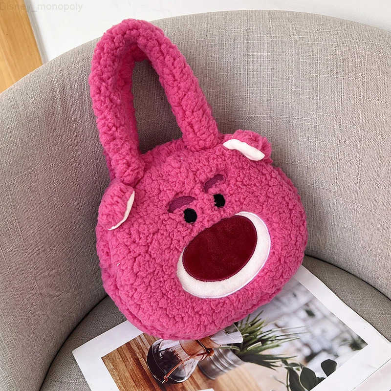 Disney Cute Cartoon Handbag Girl Plush Kawaii Winnie The Pooh Backpack Women Fashion Lotso Alien Large Capacity wallets Kid Gift H251212
