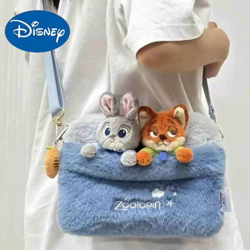 Disney Kawaii Zootopia Plush Bag Cute Judy Nick Crossbody Plush Handheld Backpack for Cosplay Costumes Accessories Holiday Gift H251212
