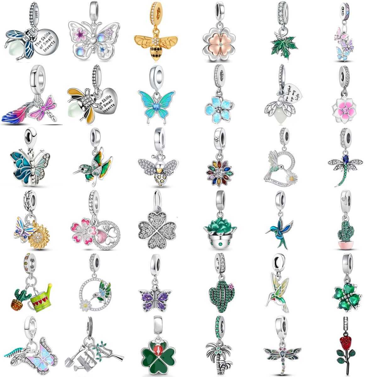 New 925 Fashion Sterling Sier Mle Cactus Woodpecker Pendant Charm Fit Bracelet DIY Fine Jewelry Y251212