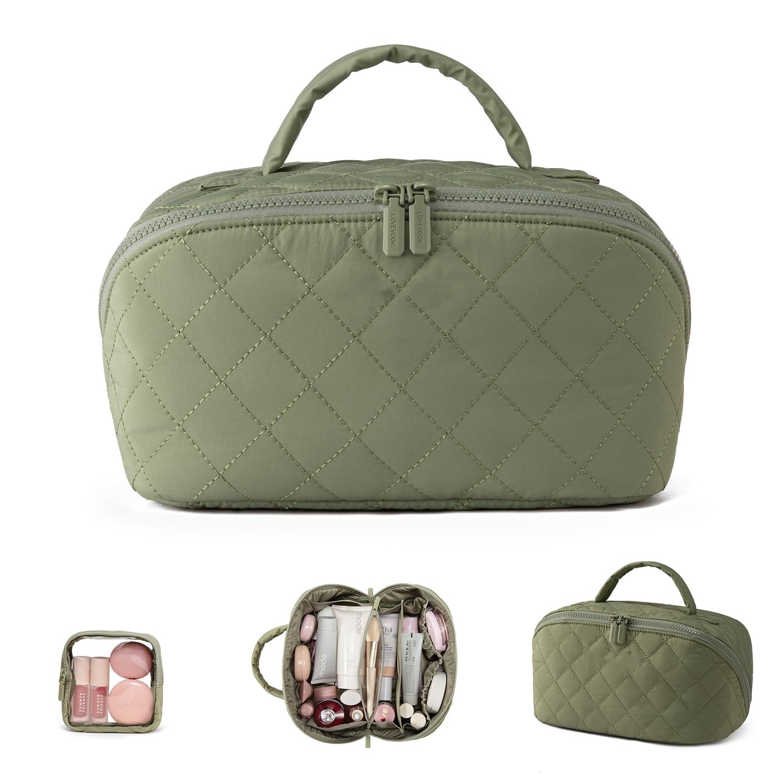 I518 5A portable makeup bag, large capacity, handheld makeup brush storage bag