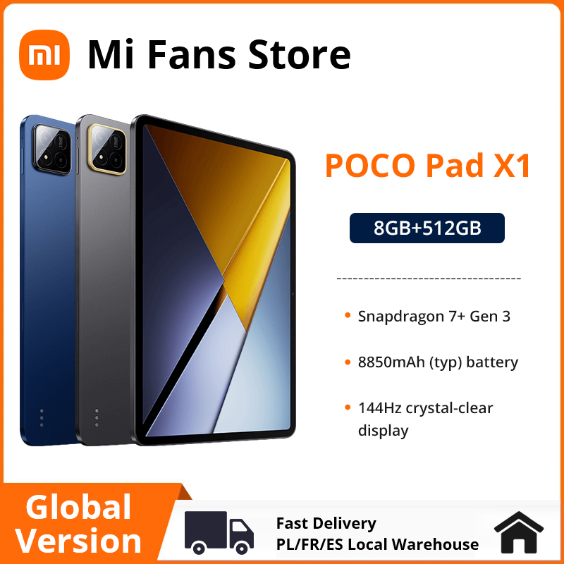 POCO PAD X1 Global version Tablet 11.2" 3.2K 144Hz Eye-care Display Snapdragon 7+ Gen 3 WIFI 6E 8850mAh Xiaomi Pad PC