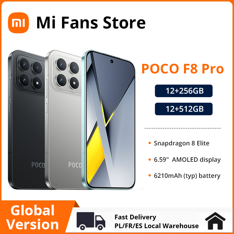 POCO F8 Pro 5G Global Version Smartphone Snapdragon 8 Elite 6.59" 120Hz HyperRGB AMOLED Display 6210mAh NFC