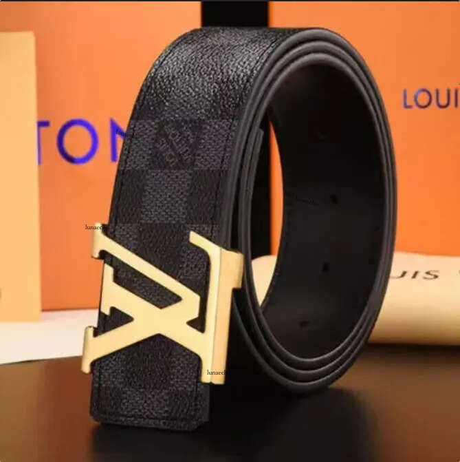 Designer lvtlys belt men belts for women designer mens belt luxury belt length 95-125CM woman belt fashion luxury letter smooth louise belt 166