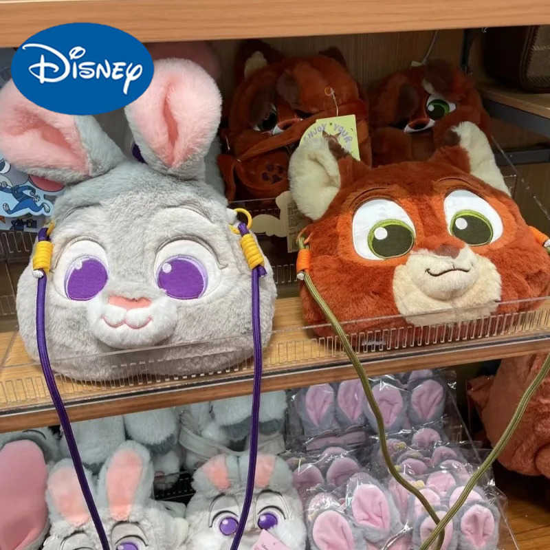 Disney Kawaii Zootopia Cartoon Crossbody Bag Judy Nick Big Headed Bag Crossbody Plush Bag for Cosplay Costumes Accessories Gift H251212