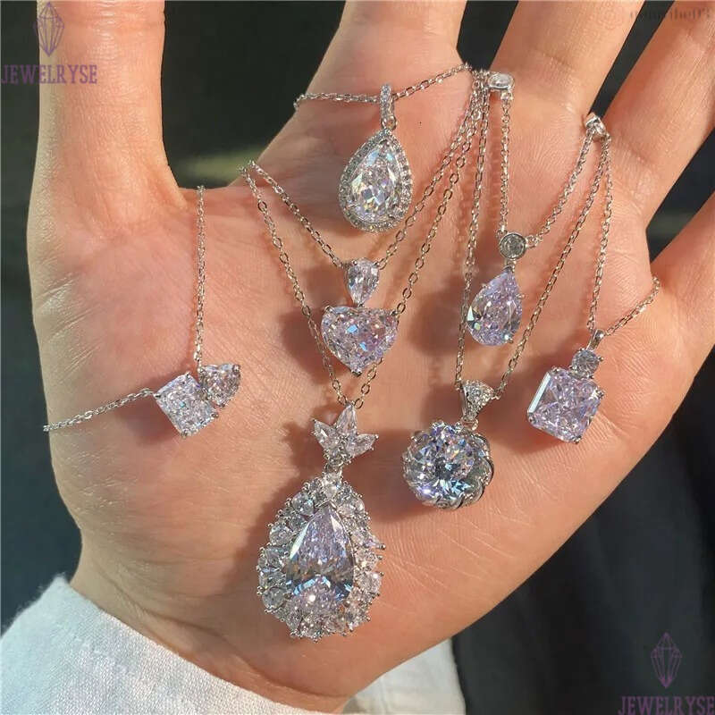 luxury pear heart necklace designer for woman 925 sterling silver 18k gold cubic zirconia love womens choker diamond pendants necklaces jewelry friend