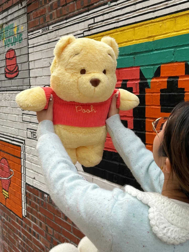 Disney Genuine Cute Kawaii Donald Duck Plush Backpack Doll Winnie The Pooh Judy Nick Lotso Cartoon Figure Bag Anime Peripheral Toy H251212