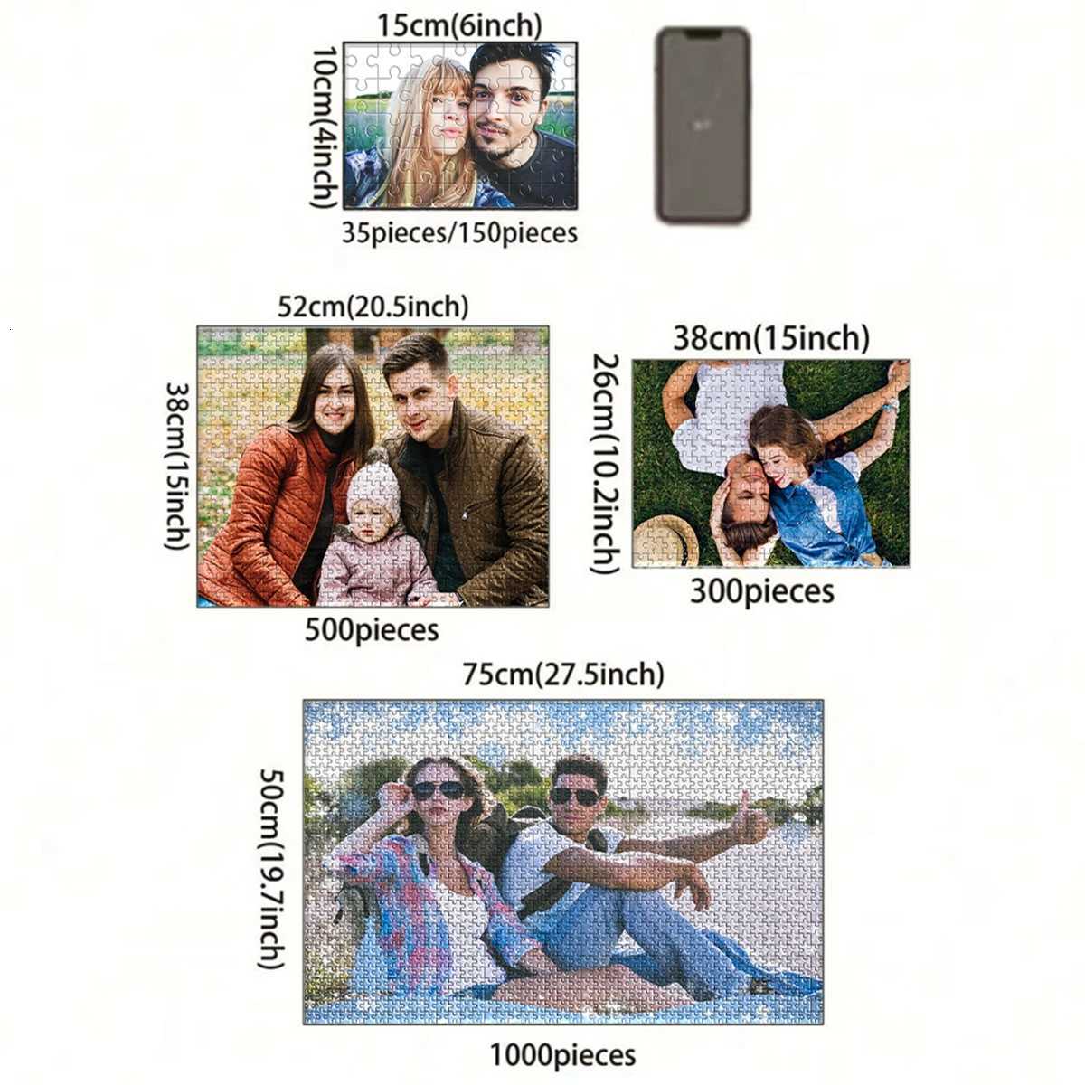 35/300/500/1026pcs Personalized Custom Photo Puzzle Pet dog DIY Photo Puzzle Portrait Personalized Birthday Gift Keepsake Specia X251211