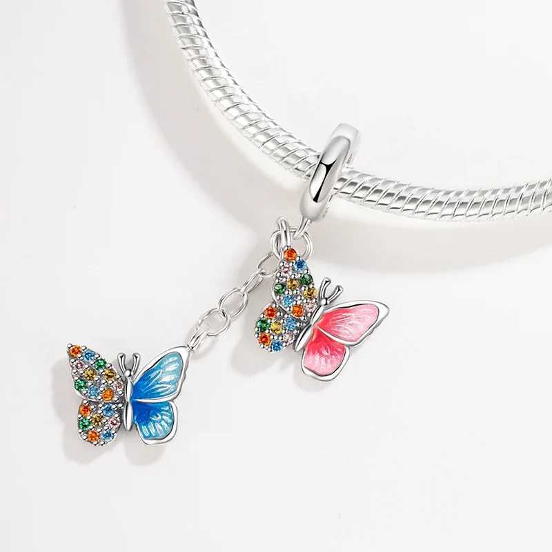 Hot S 925 Sterling Sier Colorf Charms Pendants Beads Fit Bracelets Necklaces DIY Fine Jewelry Making Y251212