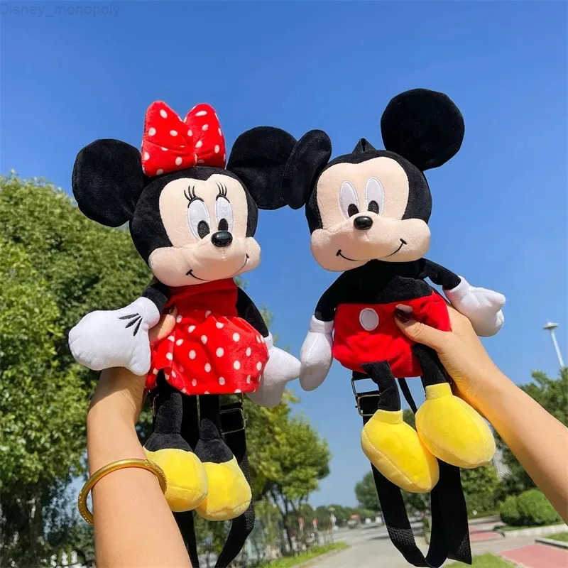 Disney New Student Childrens Backpack Cartoon Cute Mickey and Minnie Backpack Mobile Phone Bag Childrens Gift H251212