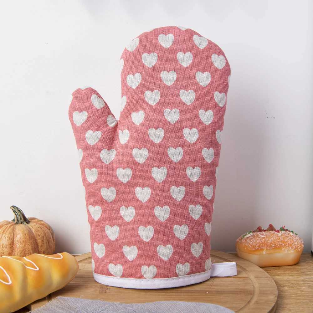 1PC Cotton And Linen Printed Microwave Oven Gloves For Household Kitchen Thicke Heat-Resistant Gloves H251212