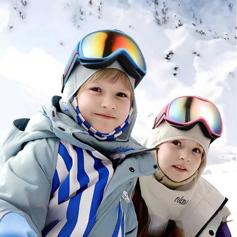 Childrens colorful coated double-layer anti-fog mountaineering ski goggles outdoor anti-sand snow childrens ski goggles G251212