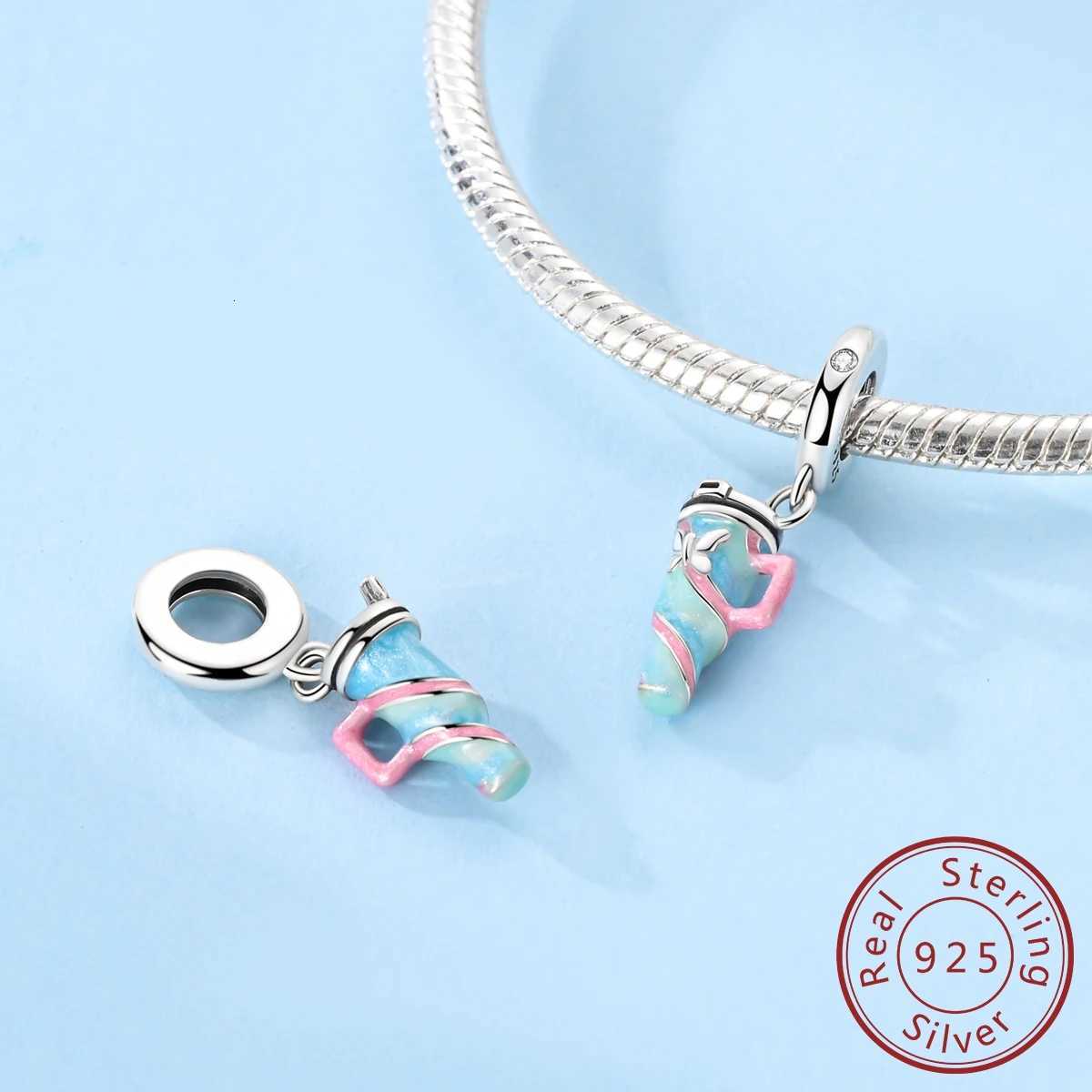 925 Sterling Sier Dangle Charms Turtle Vacuum Cup Fit Bracelet Bead DIY Wan Jewelry Y251212