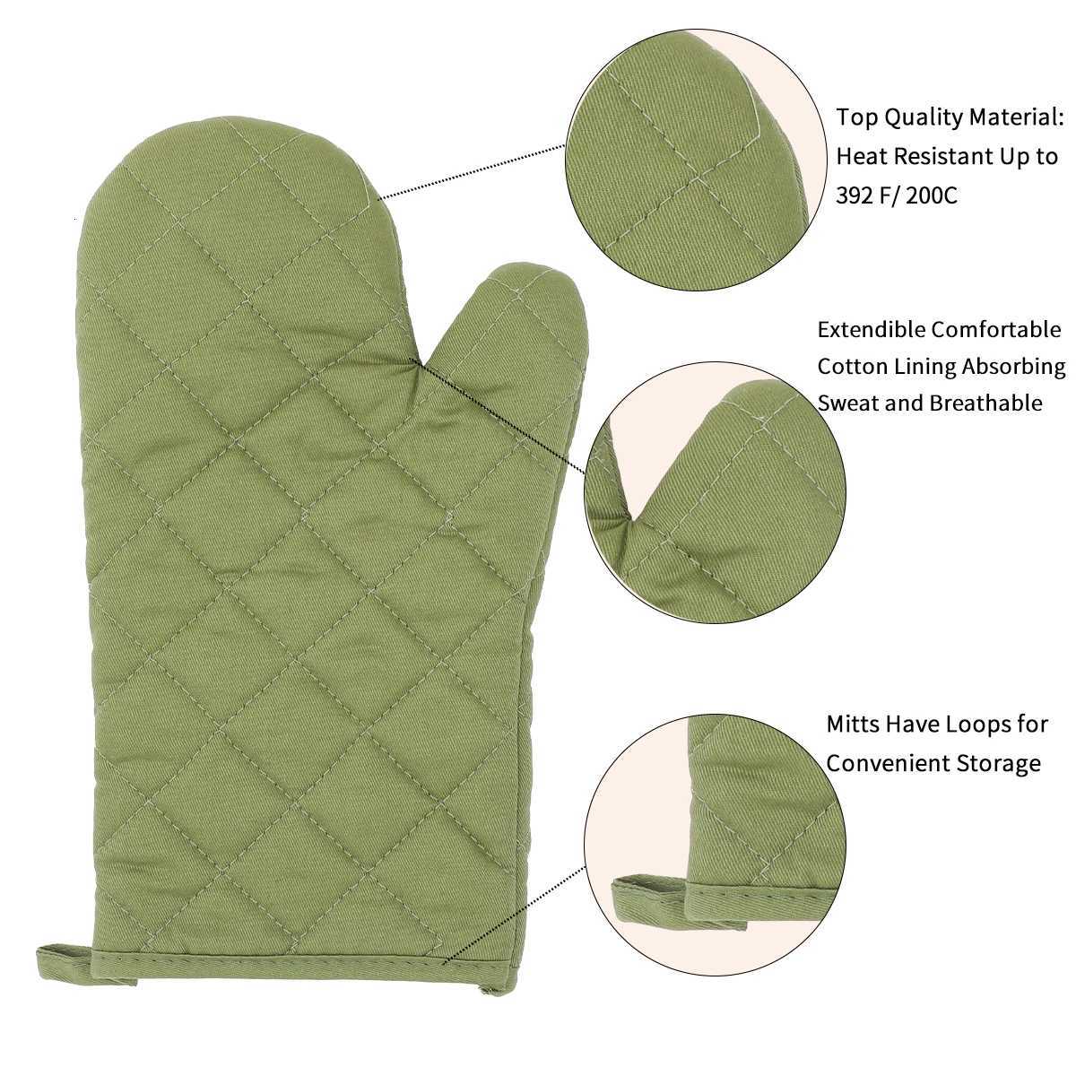 Oven glove four piece set insated heat-resistant microwave oven gloves kitchen cooking insated gloves baking tools H251212