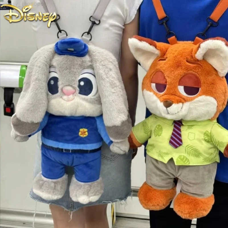 Disney Genuine Cute Kawaii Donald Duck Plush Backpack Doll Winnie The Pooh Judy Nick Lotso Cartoon Figure Bag Anime Peripheral Toy H251212