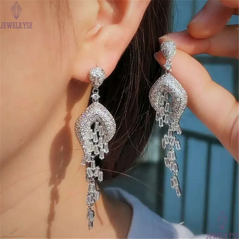 charm assel damond earring designer for woman pary 18k gold green pink AAA cubic Zirconia souh american womens wedding engagemen dangle earrings jewel