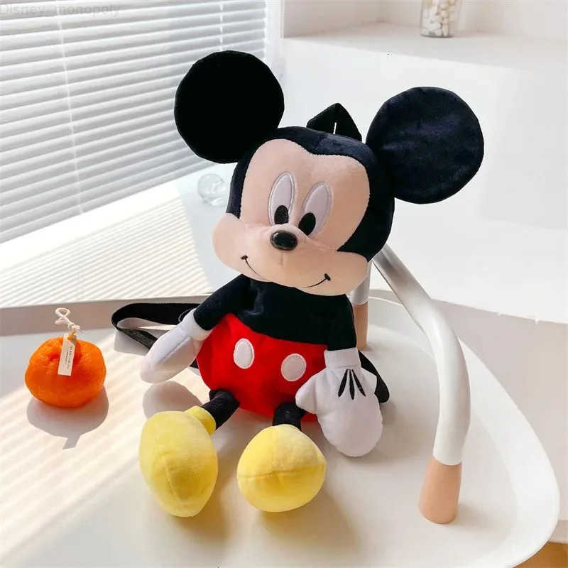 Disney New Student Childrens Backpack Cartoon Cute Mickey and Minnie Backpack Mobile Phone Bag Childrens Gift H251212