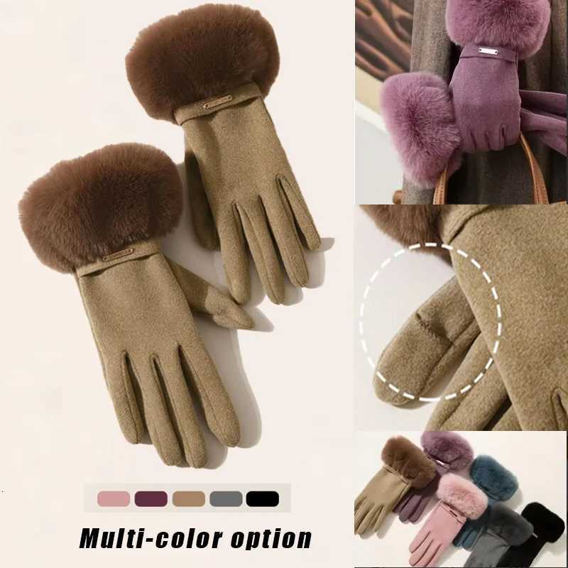 Women Touchscreen Gloves-Soft Double-Layered Faux Rabbit Fur For Ultimate Cold Weather ProtectionWindproofWater-Resistant Y251211