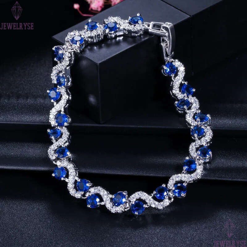 exquisite womens bracelets designer jewelry charm bracelet round switzerland AAA cubic zirconia red white ruby 18K gold plated silver brass bangles fo