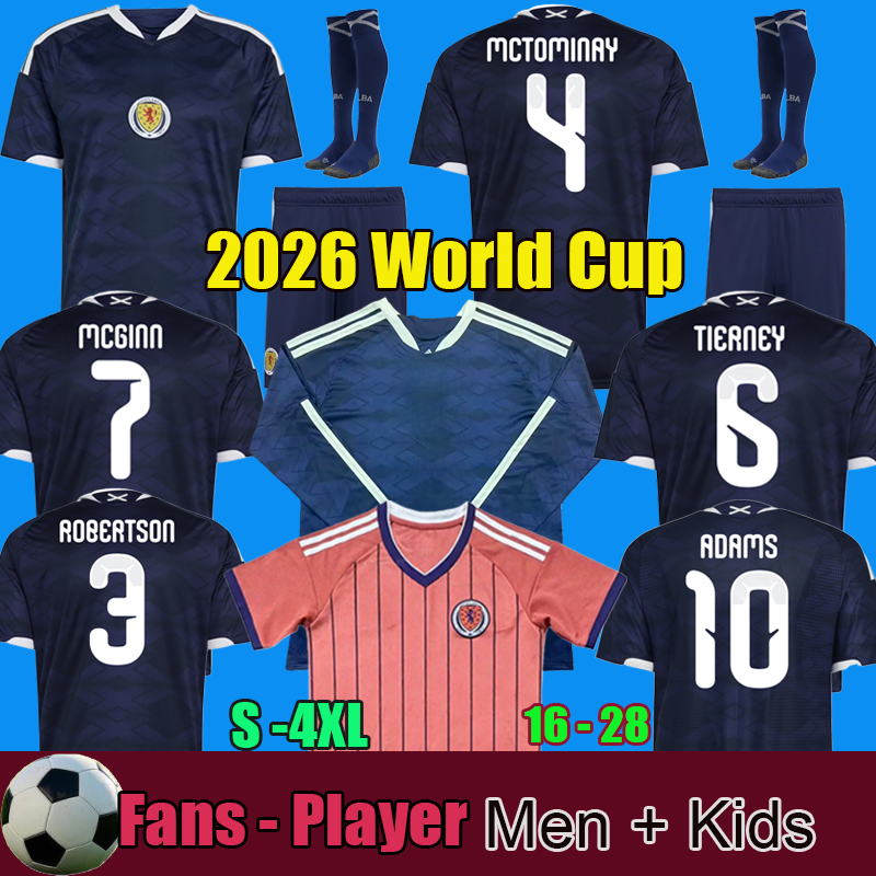 2026 World Cup scotland football shirt Soccer Jerseys 2025 2026 ROBERTSON McTominay McGREGOR SHANKLAND MCGREGOR Homemaillot de Foot men kids kits unifrom