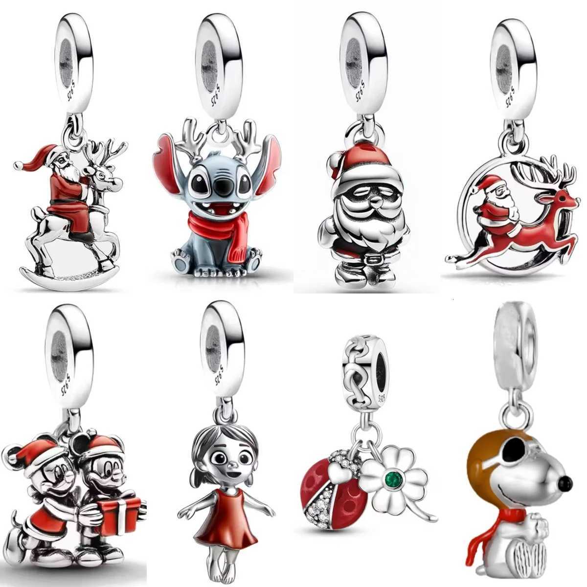 New 925 Sier Charm Mermaid Pumpkin Puppy Mouse Cartoon Bead Jewelry Fit Bracelet Wen DIY Exquisite Jewelry Gifts Y251212
