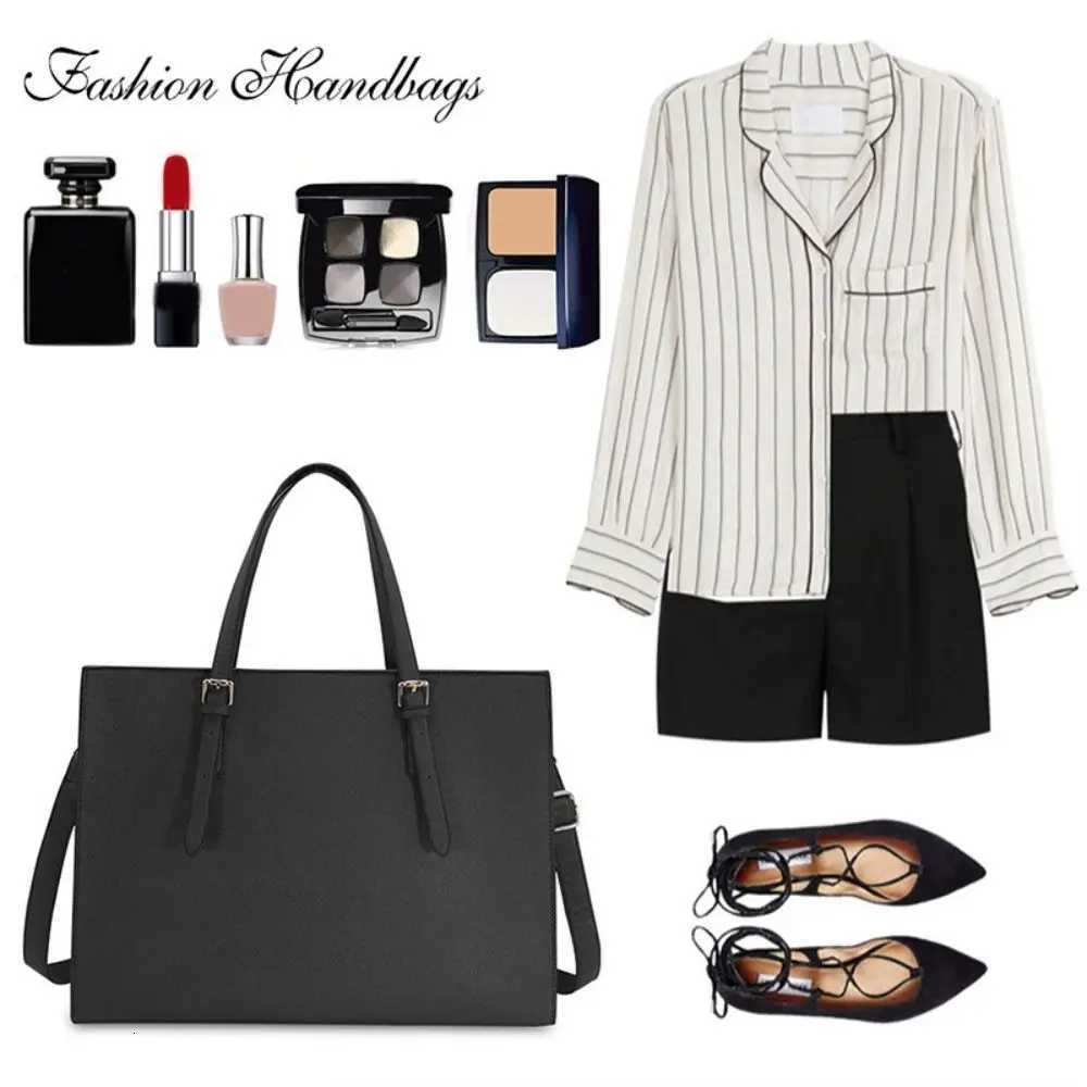 Stylish Large Capacity Laptop Tote Bag Professional Waterproof Large Capacity Bag Women Shoulder Bag for Office WorkT251212