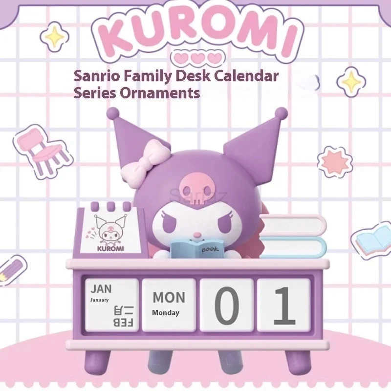 Sanrio Desk Calendar Series Anime Peripheral Exquisite Kuromi Pochacco Static Desktop Decorative ChildrenS Toy Gifts H2512121