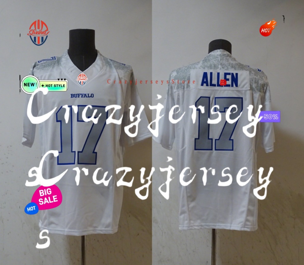 Custom Josh 17 Allen 2025 Rivalries Football Jersey Joey Bosa Gabriel Davis Miller James Terrel Bernard Rasul Douglas Dawkins Cook III Competitive ver