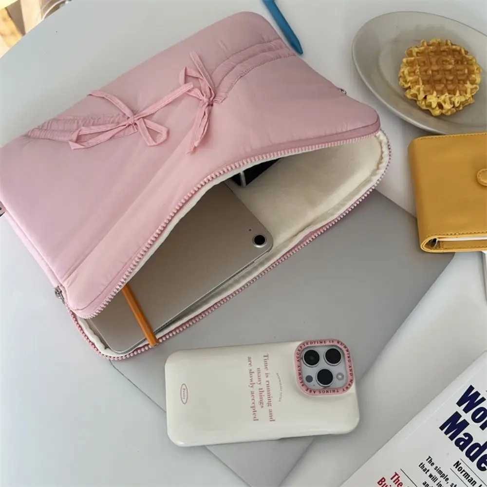 New 11/13/156 inch Laptop Sleeve Case Shockproof Bowknot Notebook Cover Ultra Thin Large Capacity Tablet Protective PouchT251212