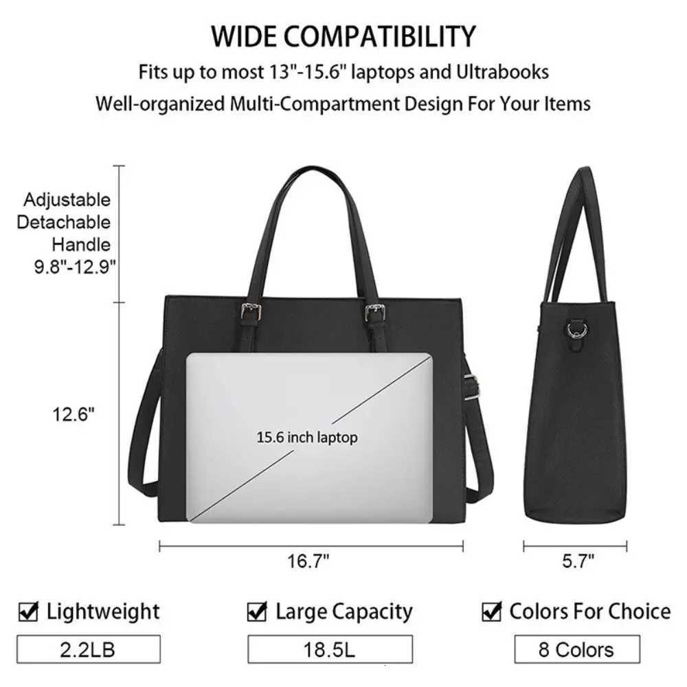 Stylish Large Capacity Laptop Tote Bag Professional Waterproof Large Capacity Bag Women Shoulder Bag for Office WorkT251212