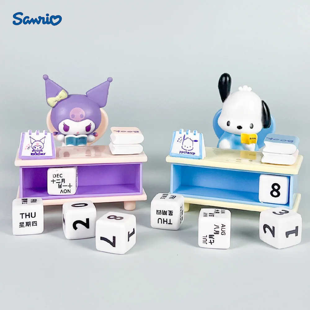 Sanrio Desk Calendar Series Anime Peripheral Exquisite Kuromi Pochacco Static Desktop Decorative ChildrenS Toy Gifts H251212