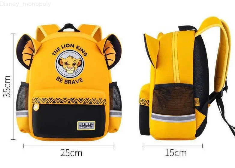 Disney Kids Cartoon Backpack The Lion King Schoolbag Girls Princess Frozen Backpack Primary Schoolbag Kids Backpack H251212