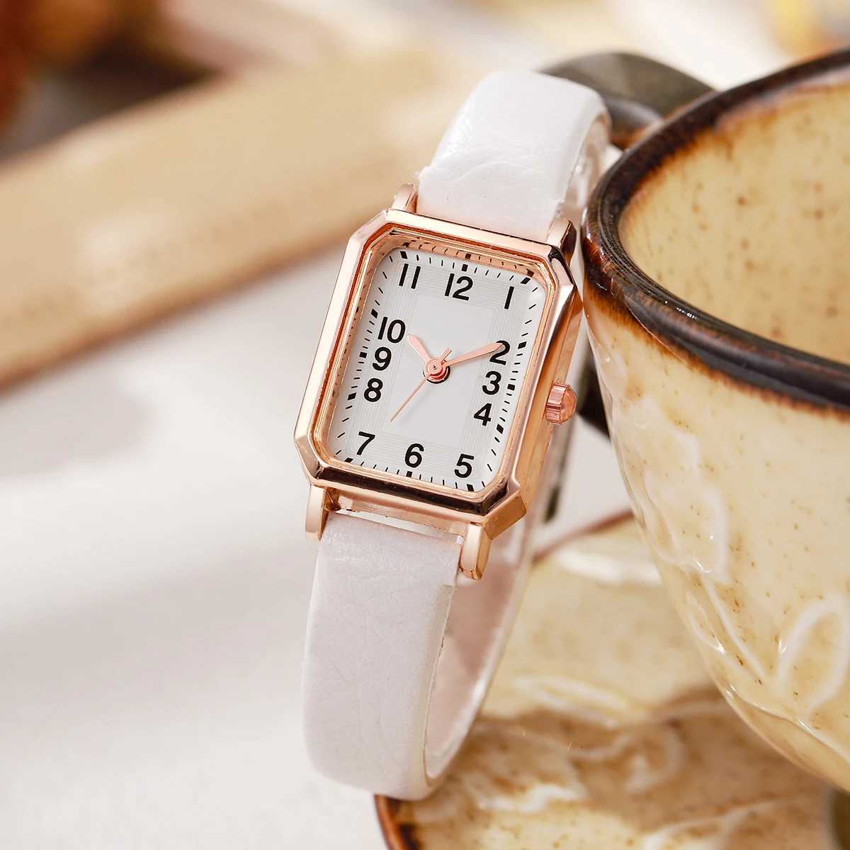 Fashion Rectangle Arabic Dial Women Quartz Watches Casual Leather Strap Wrist Watch Ladies Clock Reloj Mujer Y251212