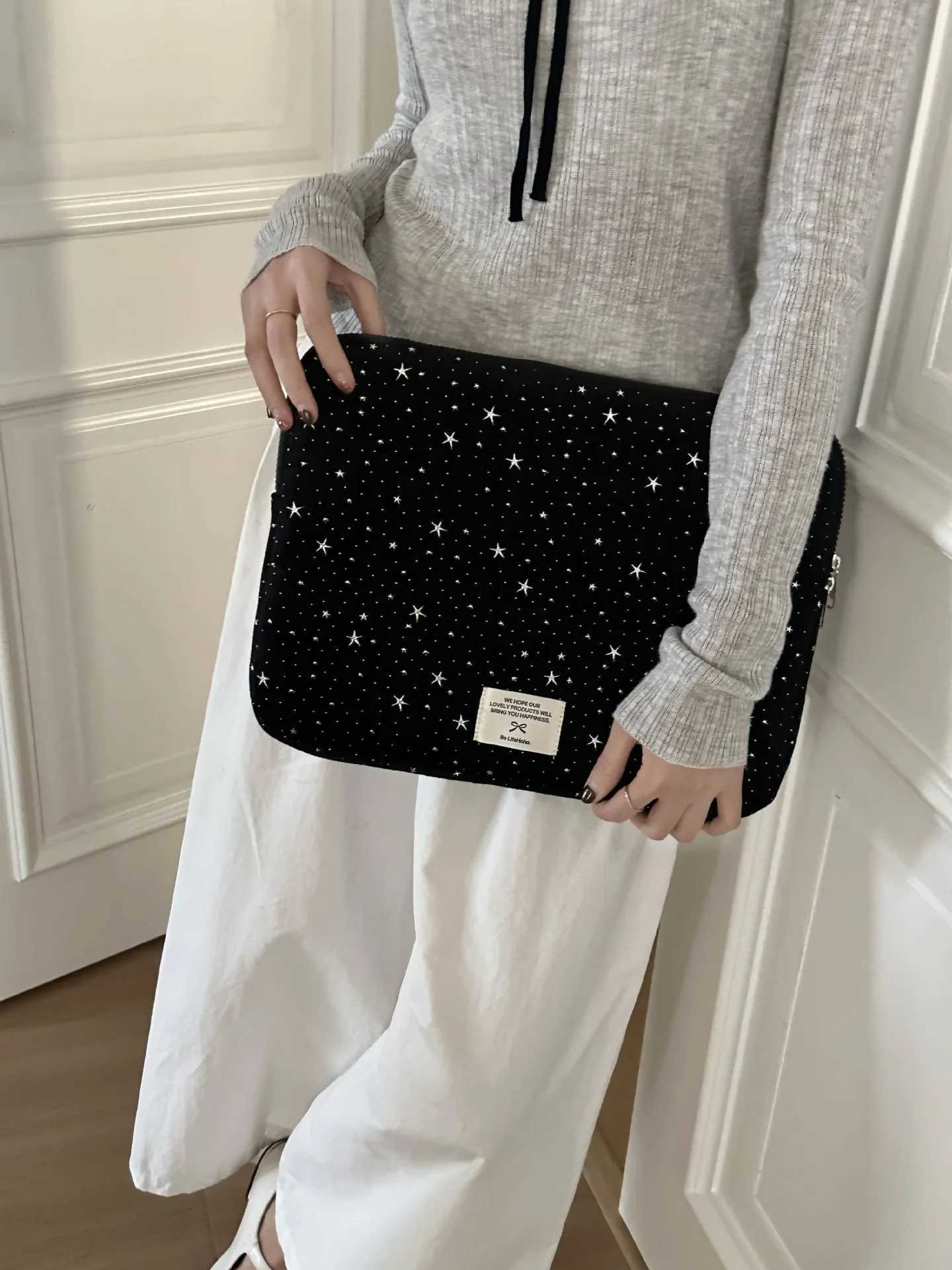Korean version Laptop Sleeve 11 133 136 14 15 156 Inch For Macbook Dell Huawei Samsung HP Lenovo Ipad Cute Stars Tablet PouchT251212