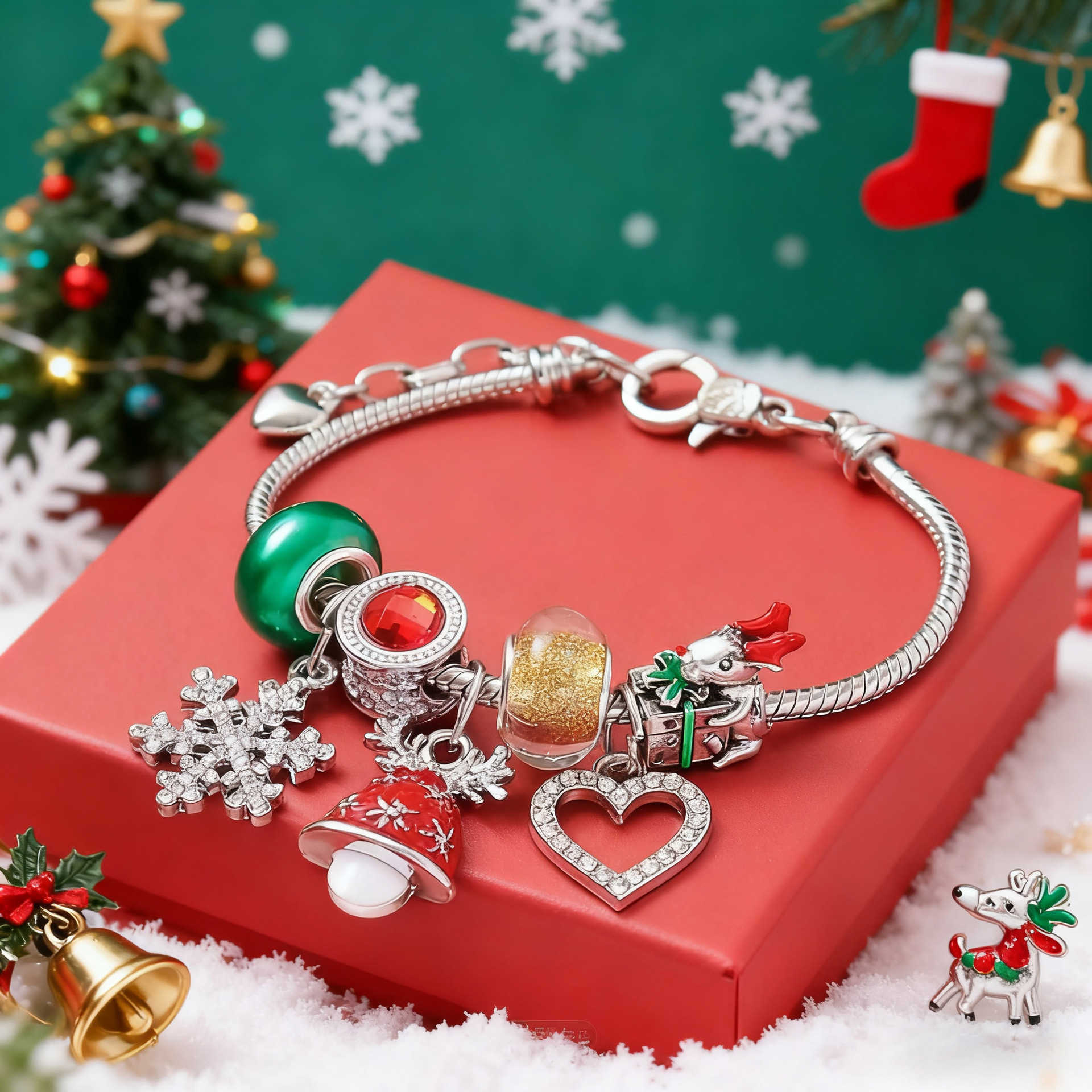 New premium-color Christmas series handcrafted jewelry with unique design elements S251212