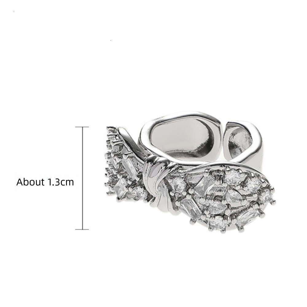 DHcollections High-end Hip-hop Hot Girl Sweet Cool Style Simple Versatile Personality Trendy Bowknot Women's Index Finger Ring Jewelry Wholesale